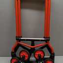 Stair Climbing Cart, 280 lbs Capacity Stair Climber Hand Truck and Dolly, Heavy-Duty Folding Stair Dolly with Stretchable Handle, 10 Wheels & 2 Elastic Ropes for Home Shopping Moving Warehouse