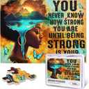 African American Jigsaw Puzzles for Adults 500 Pieces Colorful Black Women Puzzles Inspirational Quotes Graffiti African Queen Painting Wooden Puzzle for Family Challenging Puzzle Home Decoration