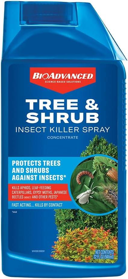 BioAdvanced Tree & Shrub Insect Killer, Outdoor Pest Control, Concentrate, 32 oz