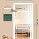 74.80-98.43" Extra Tall Cat Gate for Doorway, Wide Adjustable 20.8"-38" Clear Pet Safety Gate, Auto Close No Drilling Full Door Gate for Stairs, Studio, Kitchen- White