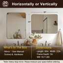 ANDY STAR Brushed Champagne Bronze Mirrors for Bathroom Sink, 22x30 Inch Bathroom Vanity Mirror with Rectangular Metal Frame-Modern Clean Design with Superior Stainless Steel Frame
