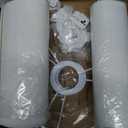 Small Lampshades Set of 2, White Linen Drum Lampshades, 8.66" Top x 8.66" Bottom x 7.87" High Lamp Shade, Lamp Shades Replacement for Table and Floor Lamps, Pendant Light, Handcrafted, Easy Assembly