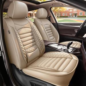 Seat Covers for Toyota Highlander 2007-2026 2027 Front Set 2 Seats Leather
[Beige] Built-In Lumbar Support Anti-Slip Waterproof Airbag Compatible Protects Upholstery From Spills And Daily Wear
