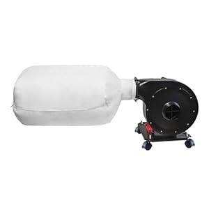 BUCKTOOL 1HP 6.5AMP Wall-mount Dust Collector with Remote Control and 2-micron Dust Filter Bag 550CFM Air Flow DC30A-1