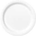 White Solid Round Dessert Paper Plates - 7" (20 Pcs) - Vibrant Party Plates for Appetizing Treats - Perfect for Birthdays & Events