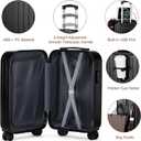 Yorige Luggage Sets for Women Men 4 Piece - Carry on Hardside Suitcase 20inch with USB Port, 360 Spinner Wheels, Duffel Bag, Cup Holder, Lightweight Luggage Set for Travel Vacation, 10in x 5in x 20in