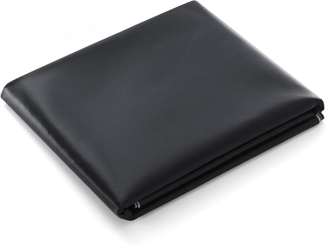 Large Fireproof Fabric Silicone Coated Fiberglass Cloth, 40x140in Heat Resistant Blanket for Grill, Welding, Fireplace Hearth Stove, DIY Fire Resistant Mat Protects Floors from Heat Sparks Embers (Black)