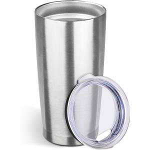 StarSpeed 20oz Insulated Tumblers with Lid Stainless Steel Double Wall Tumbler Travel Coffee Cups Powder Coated Tapered Metal Thermal Mug Indoor Outdoor for Hot and Cold Drinks, 12 Pcs