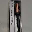 K&K 1.77 Inch Heated Curling Brush with Ceramic Tourmaline Ionic Technology for Volumizing and Loose Curls (Black)