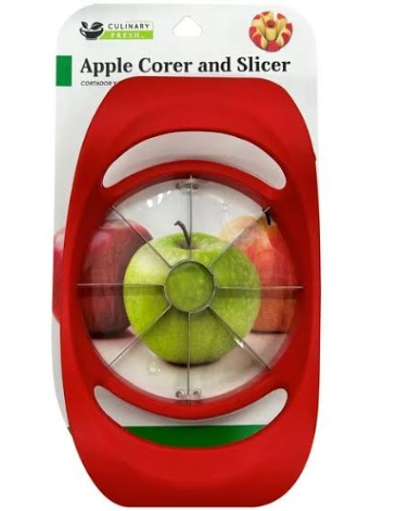 2pcs Apple Corer and Slicer with Stainless Steel Blade for Precision Cutting, Red