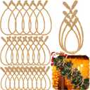 Zhengmy 24 Pcs Christmas Garland Ties Extra Long 30'' 25'' 20'' Gold Decorative Twist Tie for Banister Reusable Flexible Twist Tie for Garland Stairway Railing Home Xmas Holiday Decor