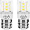 Upgraded KEI D34L Refrigerator Bulb 5304511738 LED Refrigerators Light Bulbs Fit for Frigidaire Kenmore, RefrigeratorS Light Bulb Replacement (3.5W 85V-265V E27 White Light)-2Packs