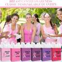 Abbylike 36 Pcs Breast Cancer Awareness Gift Bags with Handle 6 Styles Pink Ribbon Cancers Fighter Gifts Bags with Tissue Paper for Women Breast Cancer Awareness Party Supplies