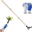 Weed Puller Tool, Stand Up Heavy Duty Weed Remover Tool with Long Handle 46-inch & 4-Claw Steel Head, Gardening Hand Weeding Tool for Lawn Without Bending, Pulling, or Kneeling