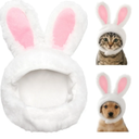 Cat Bunny Rabbit Ears Hat Costumes, Rabbit Ears for Dogs Party Costume Easter, Pet Accessory Cute Headwear, Easter Pet Costume for Cats Small Dogs Puppy (White)