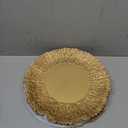 Coloch Set of 12 Plastic Gold Charger Plates, 13" Reusable Reef Serving Charger for Dinner Plate Round Shiny Decorative Charger Plate for Wedding, Catering, Parties, Restaurant, Home Dinner Use