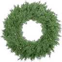 22Inch Christmas Wreath for Front Door, Real Touch Cedar Wreath, Unlit Plain Artificial Cypress Wreath for Xmas
