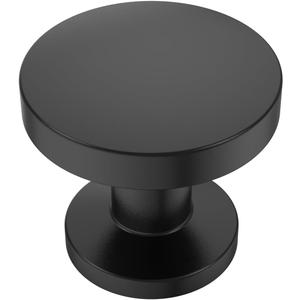 10 Pack 1-1/5Inch(30mm) Cabinet Knobs Black Matte Kitchen Cabinet Knobs for Dresser Kitchen Drawers Pulls Black Hardware for Cabinets (Matte Black)