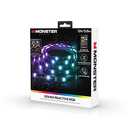 Monster 12ft Multi-Color Sound Reactive LED Light Strip, Customizable with Remote, Follows The Music, Desktop Monitor/HDTV Backlight, Xtreme Easy Installation