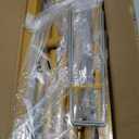 6 ft Arch Backdrop Stand, Wedding Arch Frame, Stable Metal Background Stand with Square Base Ground Nails, for Birthday Party Baby Shower Garland Decoration, Gold