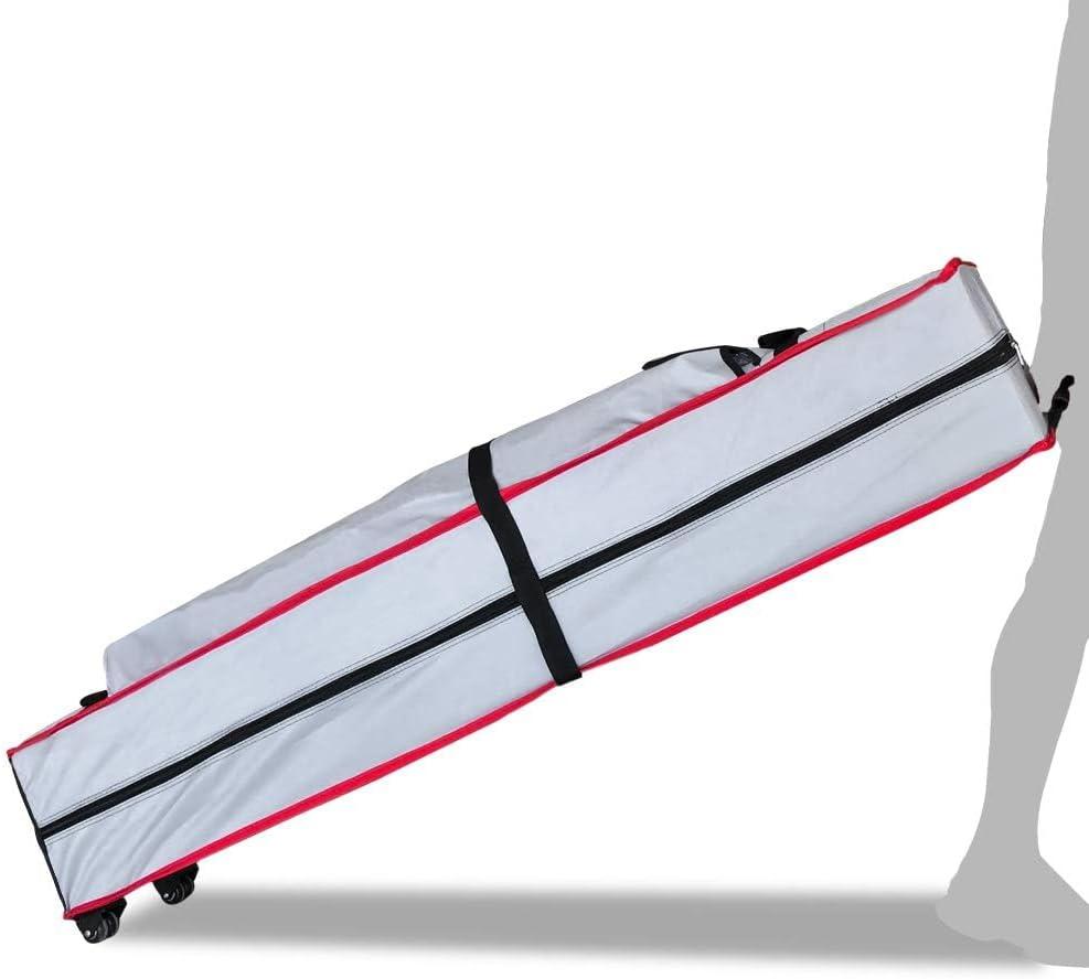 Eurmax USA Heavy Duty Wheeled Bag Pop up Canopy Tent Universal Rolling Storage Bag with Handles for 10x10 Canopy Instant Tent(Light Grey)