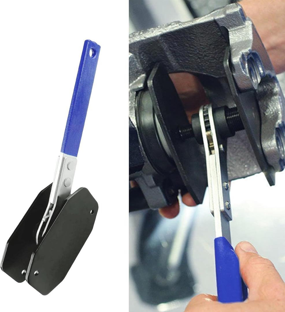 Brake Caliper Compression Tool,Caliper Piston Compressor Tool with 360 Rotating Ratchet,Car Ratchet Brake Piston Caliper Spreader,Dual Brake Hooks for Car Disc Brake Repair (Blue)
