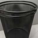 2-Pack 6-Gallon Steel Mesh Trash Can, Recycling Bin, Black Wastebasket