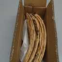 Mini 15 Inch Christmas Tree Collars - Woven Hyacinth Handmade 4-Piece Christmas Tree Base Covers with Prefabricated Opening for Small Space Christmas Base Decorations in Stairwells, Desks