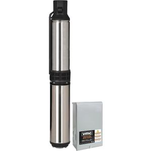 Red Lion RL22G10-3W2V 4-inch Submersible Deep Well Pump with Control Box, 1 HP, 22 GPM, 3-Wire, 230-Volt, Steel, 14942409