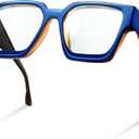 livho Oversized Eyewear Frame for Woman and Men - Rectangle Fashion Glasses for Computer, Chic Preppy Frame