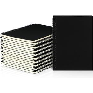Yahenda Spiral Notebook Bulk A5 Journal Lined 8.3'' x 5.5'' Writing Composition Paper Small Notepad Subject Notebook for Students Office Business Back to School Supplies(Black Color,18 Pcs)
