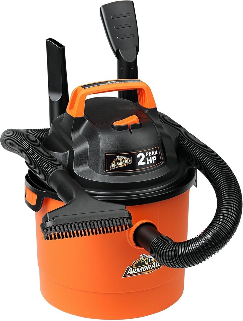 2.5 Gallon 2 Peak HP Wet Dry Vacuum,VOM205P 0901 - Lightweight & Portable, Powerful 65 CFM Airflow, 14-Ft Cleaning Reach with Hose & Power Cord, Easily Converts to Blower