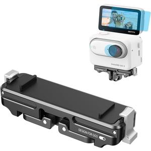 Fotoleey Magnetic Quick Release Mount for Insta360 Go 3S, Go3 with Screen Protector and Lens Protector