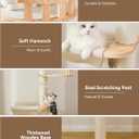 Floor to Ceiling Cat Tree, 5-Tier Adjustable Height(7.3-10.5ft) Cat Tower | Solid Wood Climbing Tower(88-123") with Observatory, Sisal Scratching Posts, Transparent Capsule and Cozy Hammock,5-tier cat tree