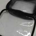 PACKISM Clear Makeup Bag - TSA Approved Toiletry Bag with Handle Large Opening, Clear Toiletry Bags for Traveling Travel Essentials, Travel Bags for Toiletries, Black (01 Active Black)
