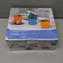 TeamFar Tea Coffee Mug Set of 4, Enamel Drinking Mugs Cups for Home Use/Office/Party or Camping, Bright Colors and Classic Look - 12 ounce