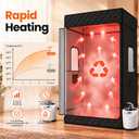 Portable Infrared 2 Person Saunas for Home,Sauna Box with 160 Leds Red Light Therapy,Steam Sauna Tent with 2 Steamers,2 Folding Chairs,5-Layer Waterproof and Remote Control,Full Body Home Spa