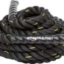 Amazon Basics Battle Rope for Home Gym Workout, Exercise Training Equipment