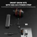Spider Farmer 2x2x5ft Grow Tent Kit with GGS AC5 Power Strip Complete System, SF1000D Full Spectrum LED Grow Light 24"X24"X55" Indoor Tent with 4" Ventilation System