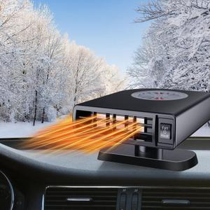 Portable Car Heater Fan, Car Defroster Defogger Heater, 2 in 1 Heating and Cooling Anti-Fog, 360 Rotatable Windshield Demister Defroster Plug in Cigarette Lighter 12V 150W