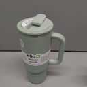 Ello Port 30oz Tumbler with Carry Loop & Integrated Handle | Vacuum Insulated Stainless Steel Reusable Water Bottle Travel Mug | Leak Proof Lid | Flexible Straw | BPA-Free | Dishwasher Safe | Sage