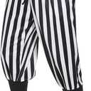 Men's Ankle Banded Pants Medieval Viking Navigator Pirate Costume Trousers Renaissance Gothic Pants (Large, Black-white)