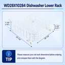 WD28X10284 Dishwasher Lower Rack Replacement for GE – Replaces WD28X31819