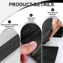 Frienda 2 Set Door Brush Bottom Sweep Brush Weather Stripping Aluminum Door Seal with Screws for Gaps up to 1 Inch, for Home, Commercial Gate, Fill Gaps Dust, Debris (1 x 36 Inch,Black)