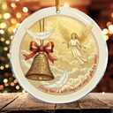 4 x It's a Wonderful Life 4 - Every Time a Bell Rings an Angel Gets His Wings - Inspired Christmas Angel Wings Bell Heaven Retro Vintage - Christmas Ornaments - Christmas Decorations - 3.6 in Acrylic