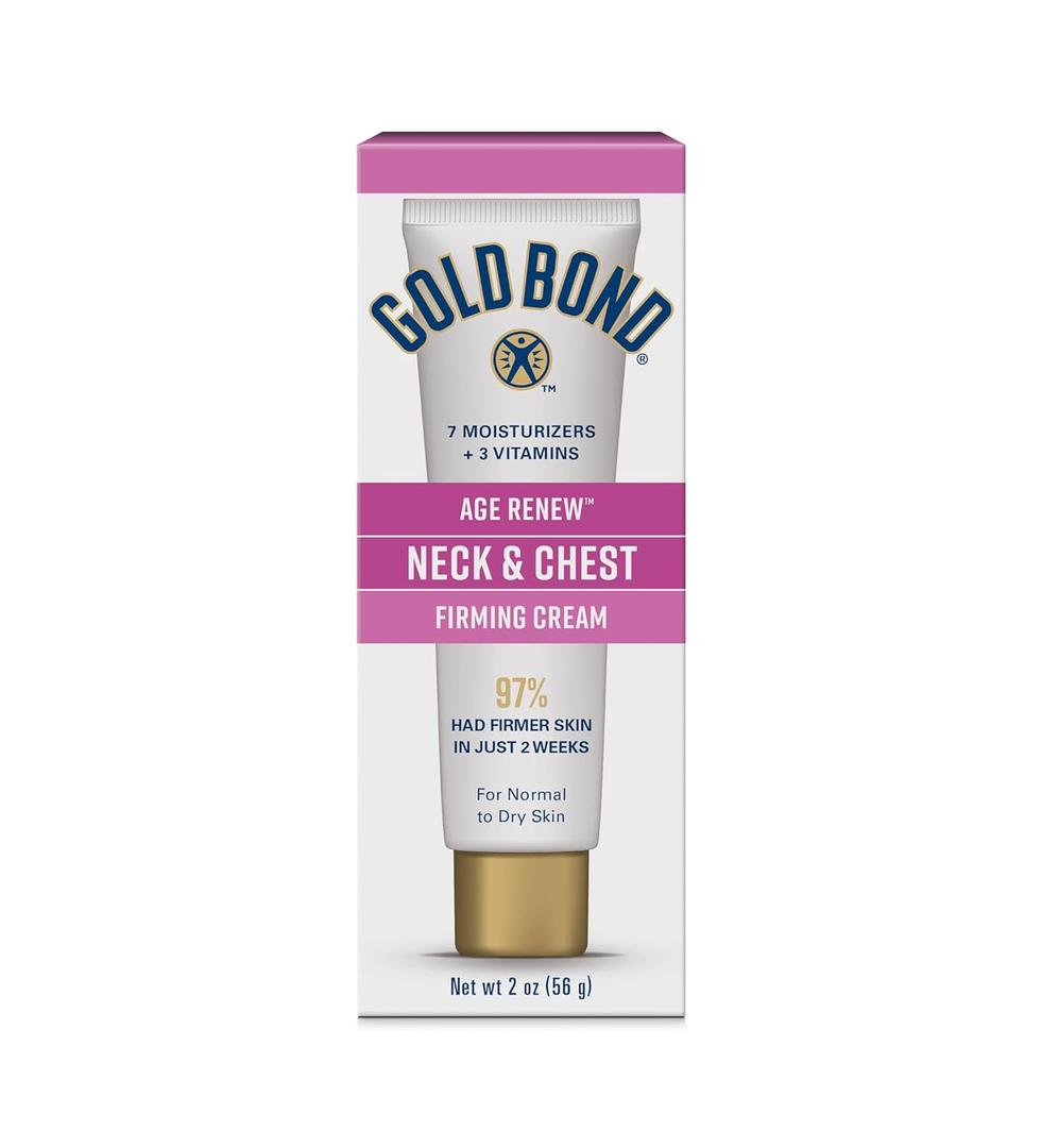 Gold Bond Age Renew Neck & Chest Firming Age Renew Cream, 2 oz., Clinically Tested Skin Firming Cream (2 Ounce (Pack of 1))