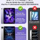 ZoneFoker Case for iPad Air 5th/ 4th Generation Case (2022/2020) 10.9'', for iPad Pro 11 Inch (4th/3rd/2nd/1st Gen), Hard Sturdy Slim Cover for iPad Air 5 4 th with Pencil Holder/Stand, Clear Glitter