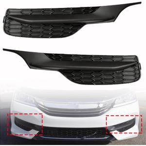 munirater 2-Pack Front Bumper Fog Light Cover Left and Right Side Replacement for Accord 2016-2017