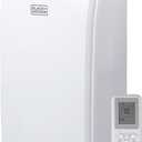 BLACK+DECKER Smart Portable Air Conditioner, 12,000 BTU for Rooms up to 550 Sq. Ft., Smart Portable AC with Follow Me Remote and Window Kit, BPACT12WT, White