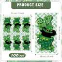 RiVolTa St Patricks Day Napkins - 100 Pcs Green Shamrock Lucky Clover Napkin Disposable Paper Cute Mouse Guest Cocktail Beverage Party Supplies Irish Holiday Dinner Decorative Table Home Kitchen Decor